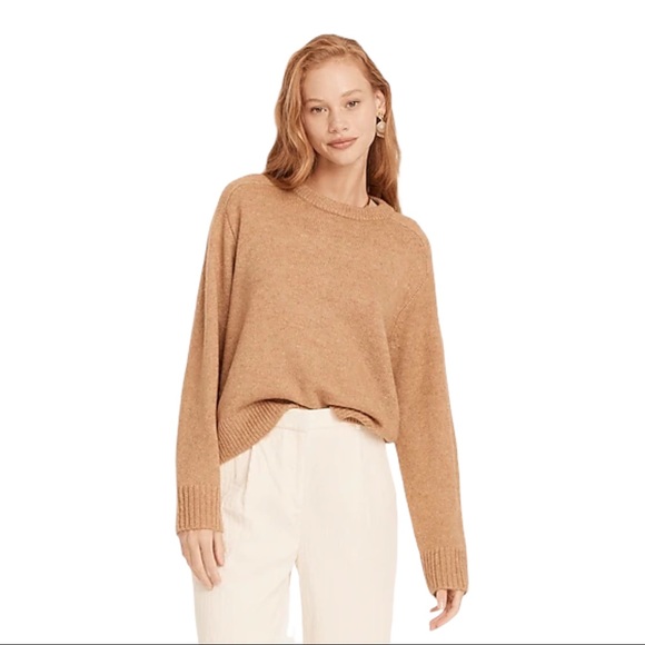 J. Crew Sweaters - J. Crew Relaxed Saddle Sleeve Crewneck Sweater in Heather Pecan (XL)